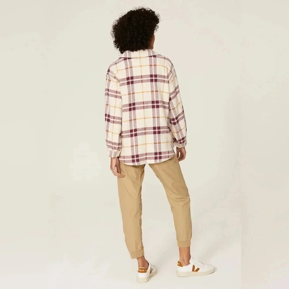 893 Ba&sh Qetsia Overshirt Size 1 Color Cream Purple - Picture 4 of 10